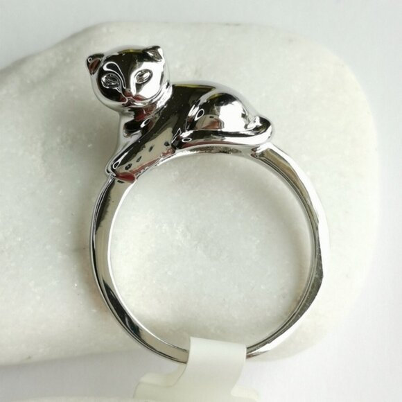 Cat ring size 7 14k gold overlay - Picture 6 of 6